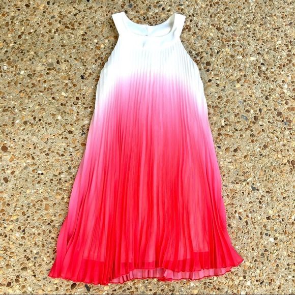 Tween Diva Like New Pink Ombré Accordian Dress 10 - Picture 1 of 6
